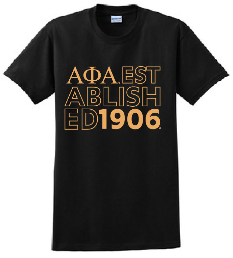 Alpha Established Year T-Shirt - Alpha Phi Alpha