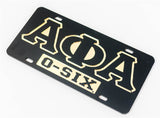 Alpha Phi Alpha O-Six License Plate