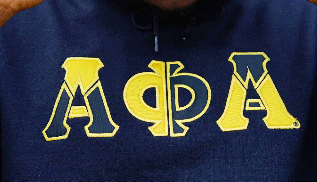 Alpha Phi Alpha Color Block Greek Lettered Crewneck Sweatshirt