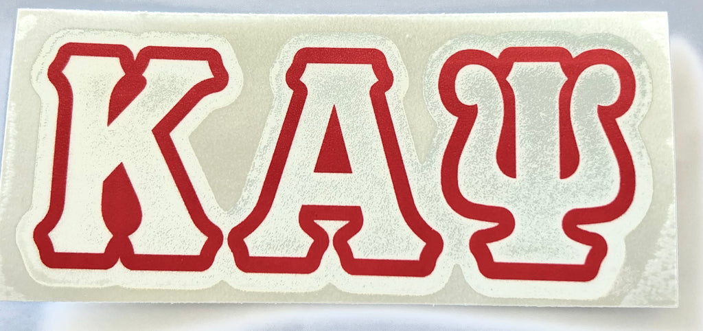 Kappa Alpha Psi Greek Letter Reflective Decal
