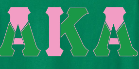 Alpha Kappa Alpha Color Block Greek Lettered Crewneck Sweatshirt