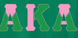 Alpha Kappa Alpha Color Block Greek Lettered Crewneck Sweatshirt