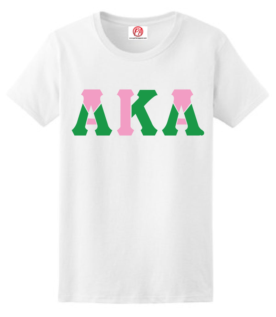 Alpha Kappa Alpha Color Block Greek Letter T-Shirt