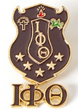 Iota Phi Theta Shield with letters Lapel Pin
