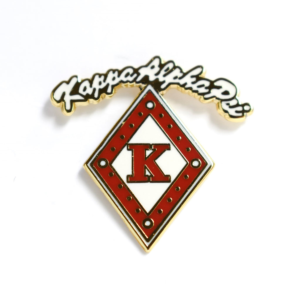 Kappa Diamond with Script Lapel Pin