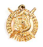 Omega Psi Phi All Gold Crest Lapel Pin