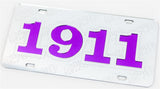 Omega Psi Phi Founding Year License Plate - Silver