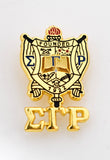 SG Rho Shield with Letter Lapel Pin- Sigma Gamma Rho