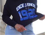 Zeta Phi Beta Excellence Cropped Hooded Sweatshirt