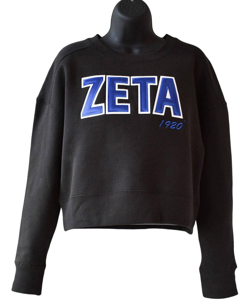 Zeta Cropped Crewneck Sweatshirt -Zeta Phi Beta