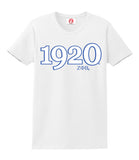 Zeta 1920 Founding Year Embroidered T-Shirt - Zeta Phi Beta