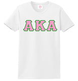 Alpha Kappa Alpha 3 Greek Letter Embroidered T-Shirt