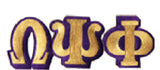 Omega Small Connected Greek Letters Patch - Omega Psi Phi