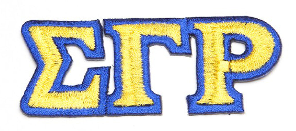 SG Rho Small Connected Greek Letter Patch - Sigma Gamma Rho
